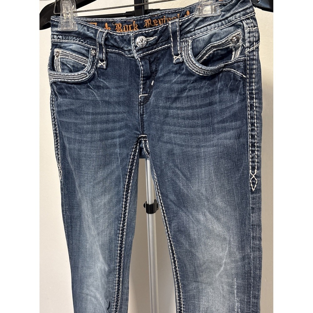 Rock Revival Womens Size 28 Johanna Denim Jeans Stretch Blue - Picture 10 of 15